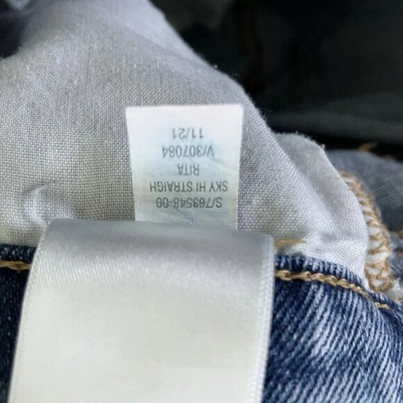 Old Navy Sky Hi Rita Straight Leg Distressed Jeans Womens 8 - Picture 5 of 6